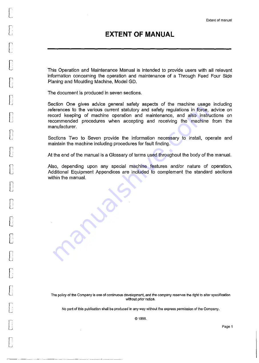 Wadkin GD Instruction Manual Download Page 6