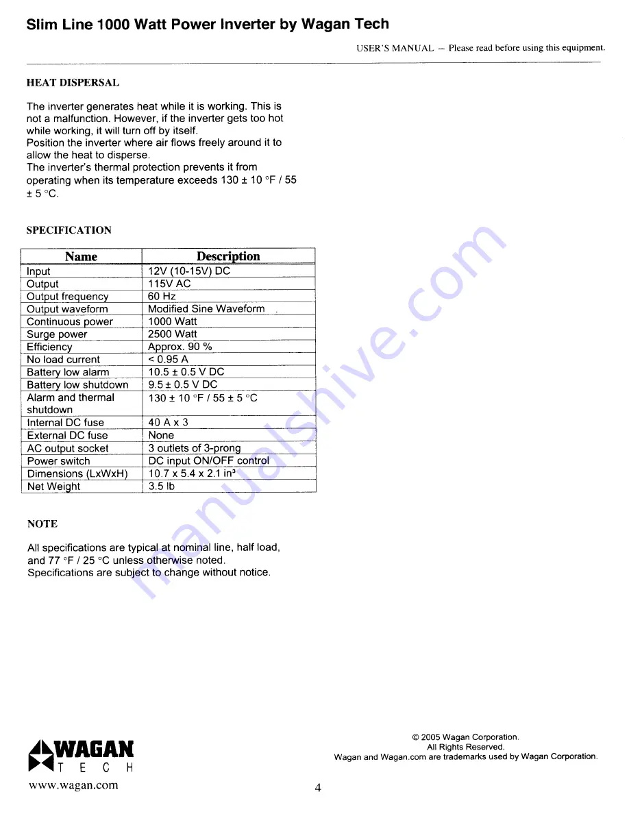 Wagan 22941 User Manual Download Page 5