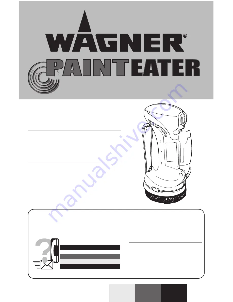 WAGNER Paint Eater Owner'S Manual Download Page 1