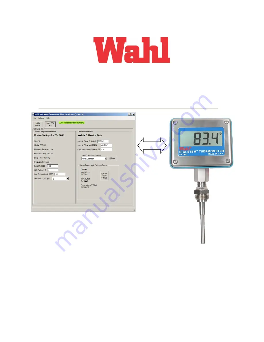 Wahl Digi-Stem DST600 Series User Manual Download Page 1