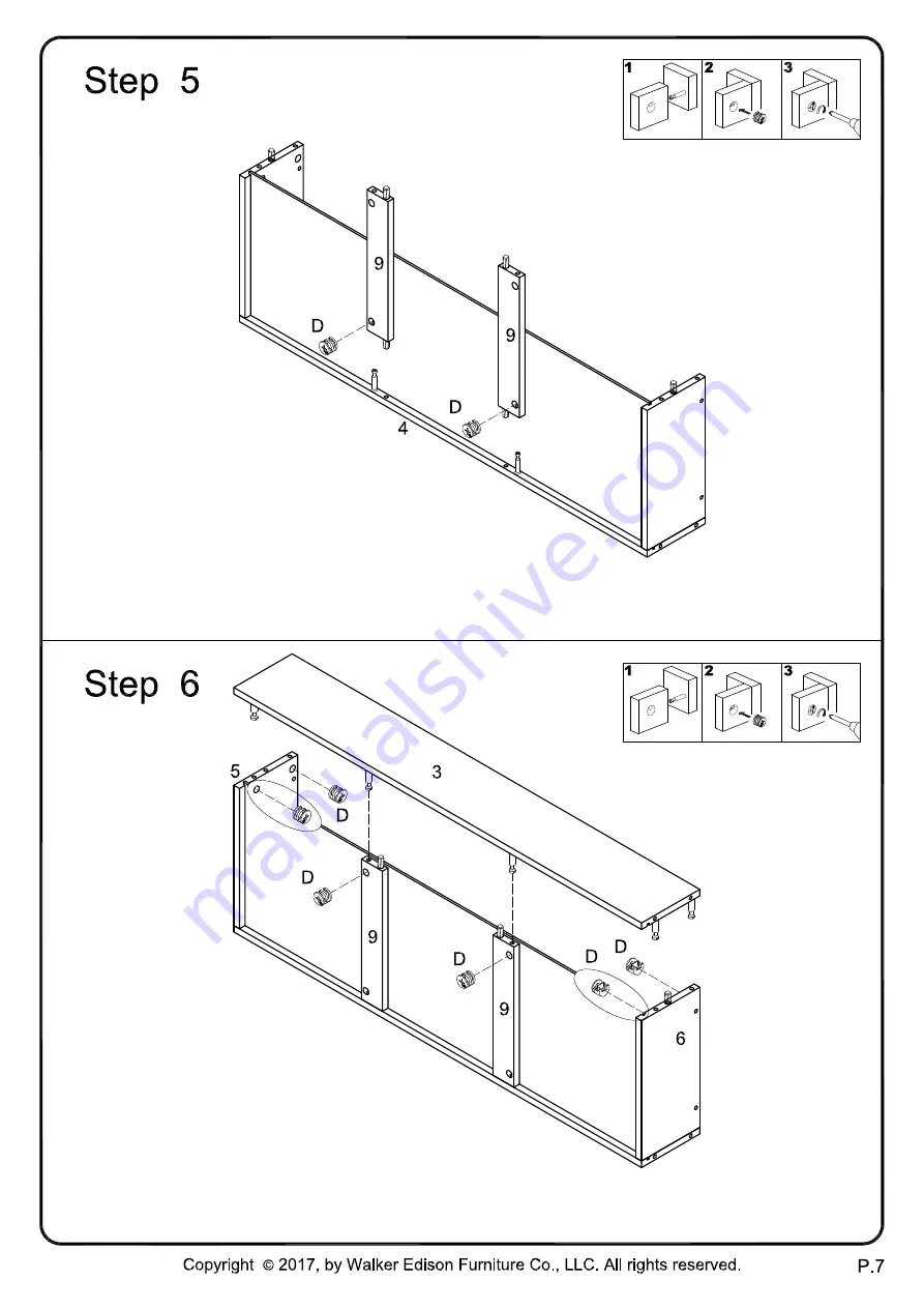 Walker Edison 848PCSB Скачать руководство пользователя страница 7