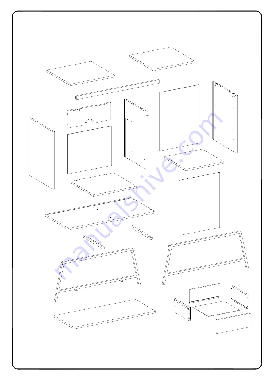 Walker Edison AF30BON Assembly Instructions Manual Download Page 3