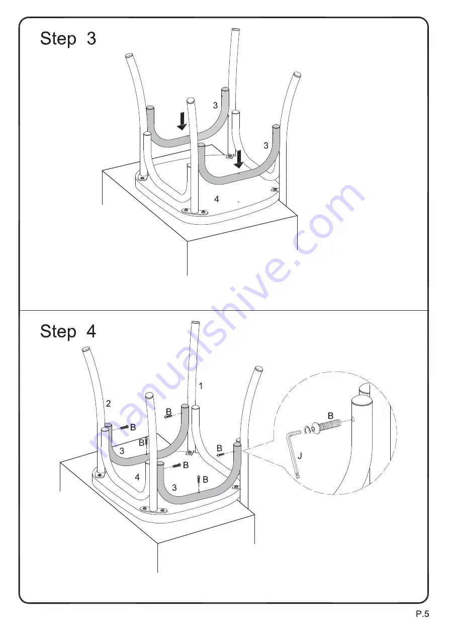 Walker Edison CWM2MDX Assembly Instructions Manual Download Page 5