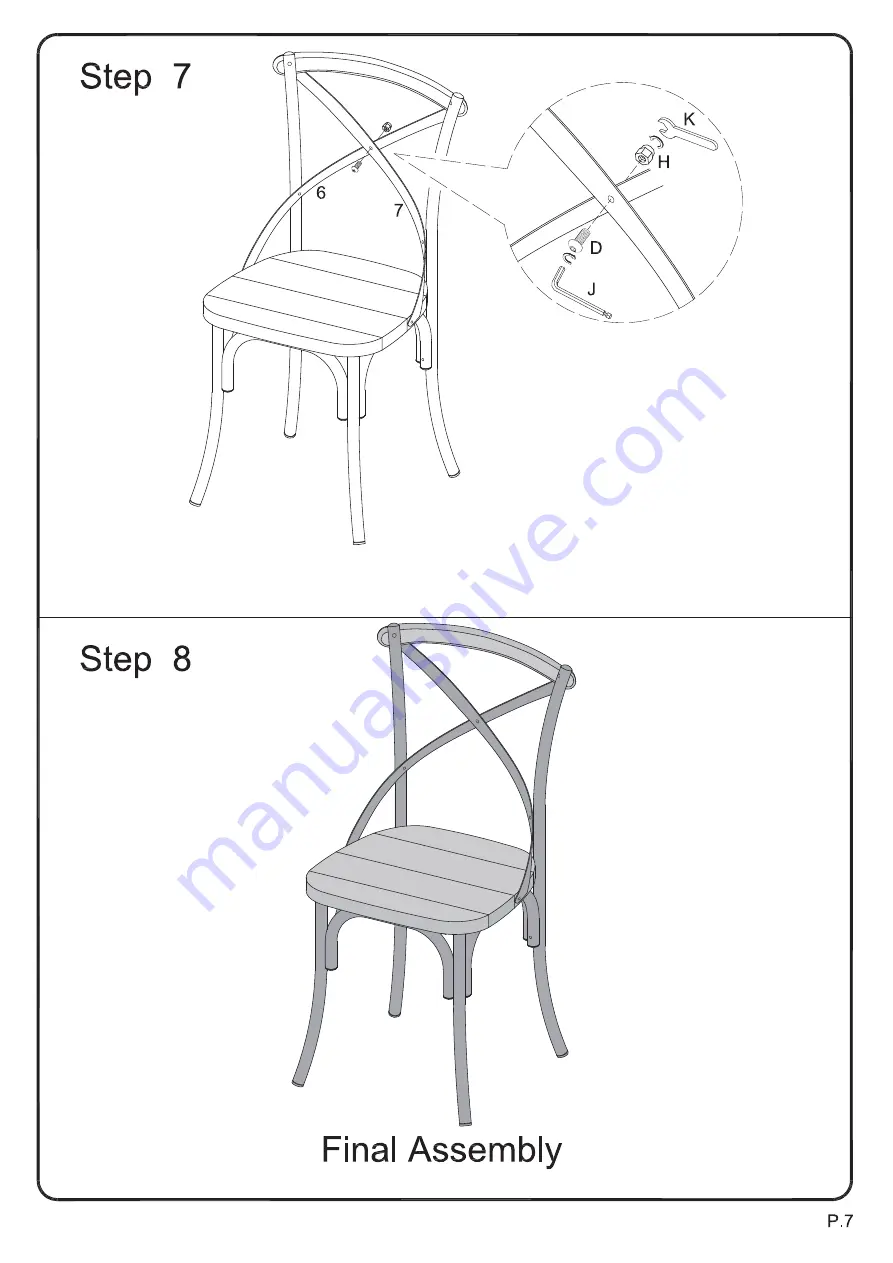 Walker Edison CWM2MDX Assembly Instructions Manual Download Page 7