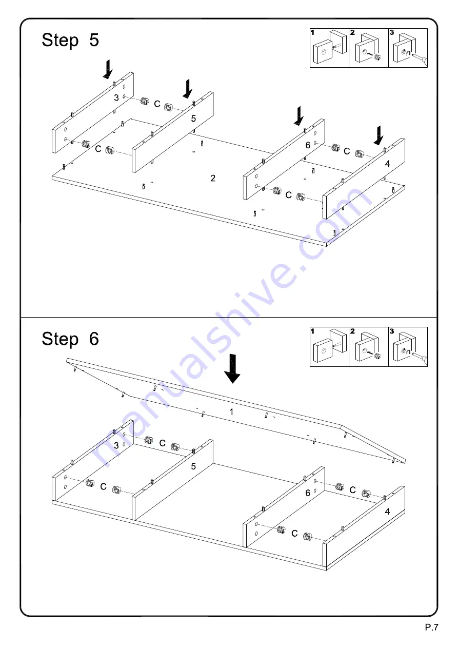 Walker Edison D48CA1 Assembly Instructions Manual Download Page 7