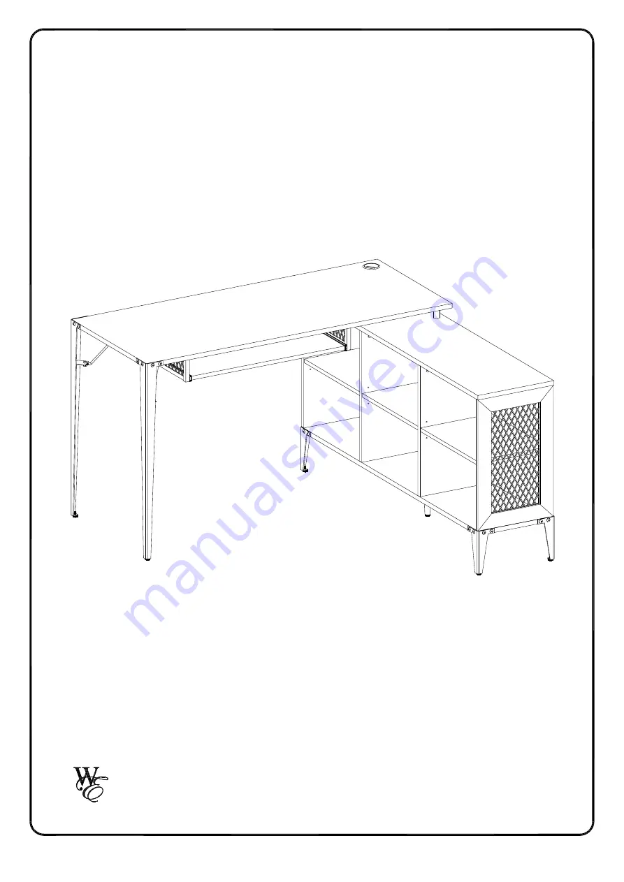 Walker Edison D52HARL Assembly Instructions Manual Download Page 1