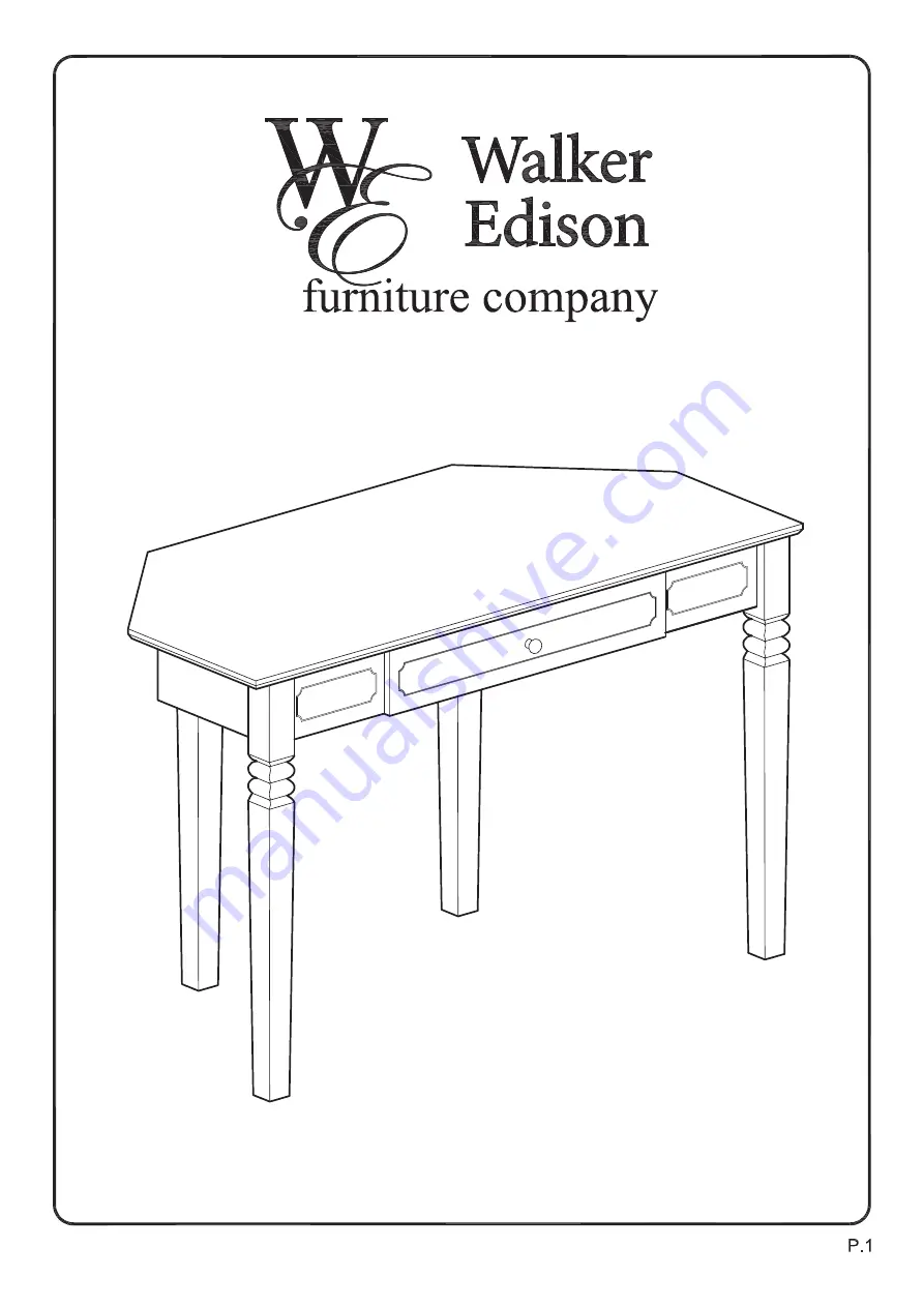 Walker Edison DW48C28 Assembly Instructions Manual Download Page 1