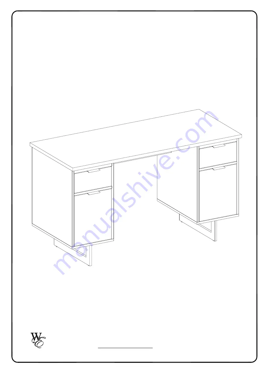 Walker Edison DW54PEREX Assembly Instructions Manual Download Page 1