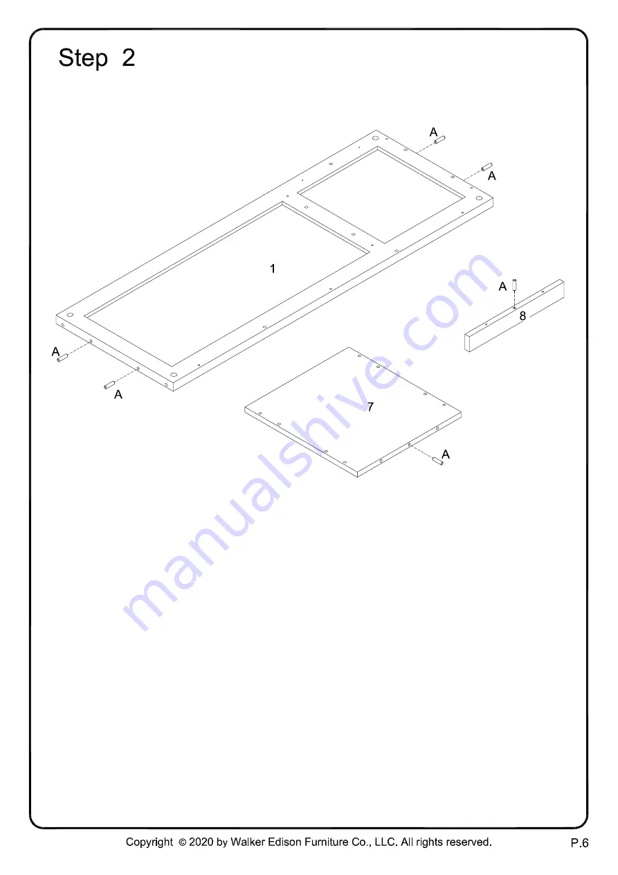 Walker Edison DWASH1D Assembly Instructions Manual Download Page 6