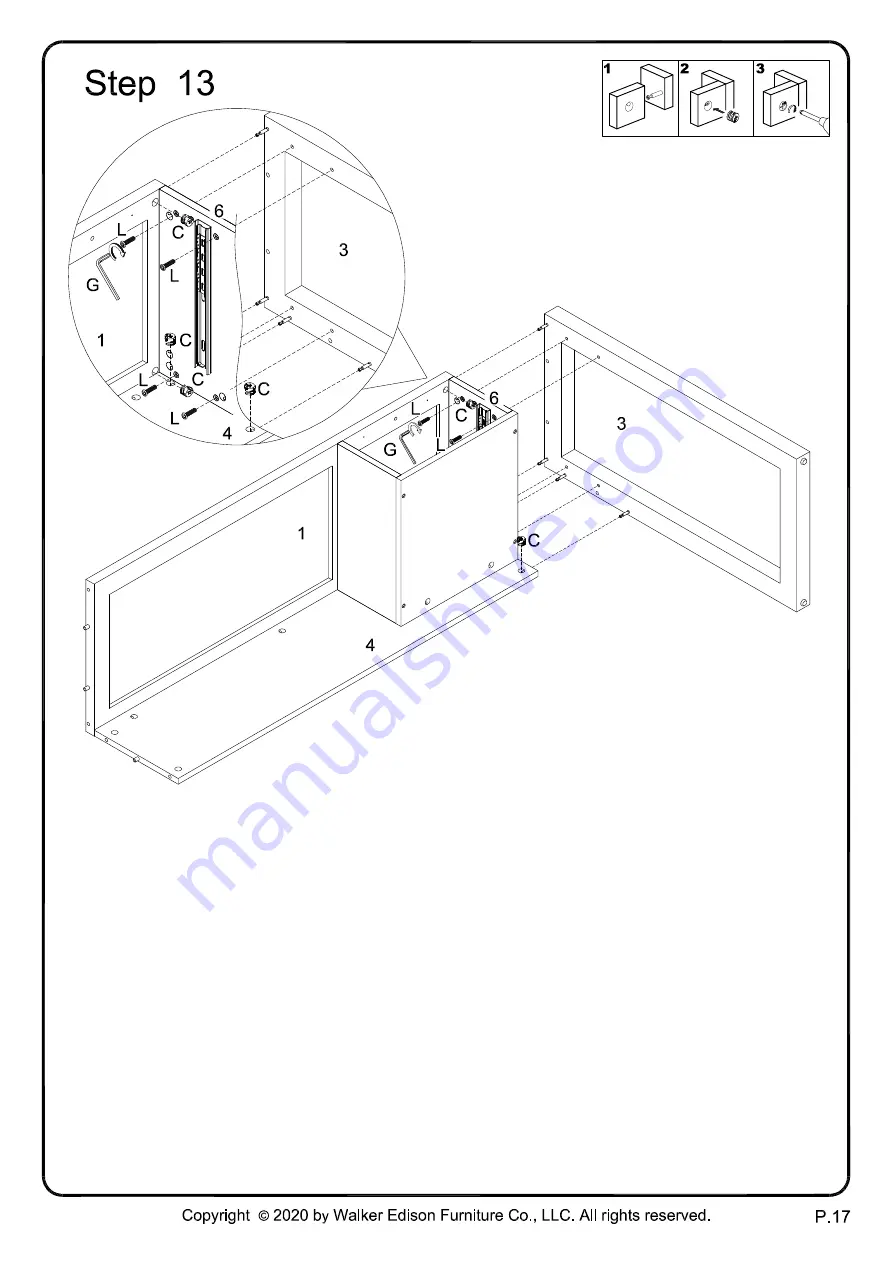 Walker Edison DWASH1D Assembly Instructions Manual Download Page 17