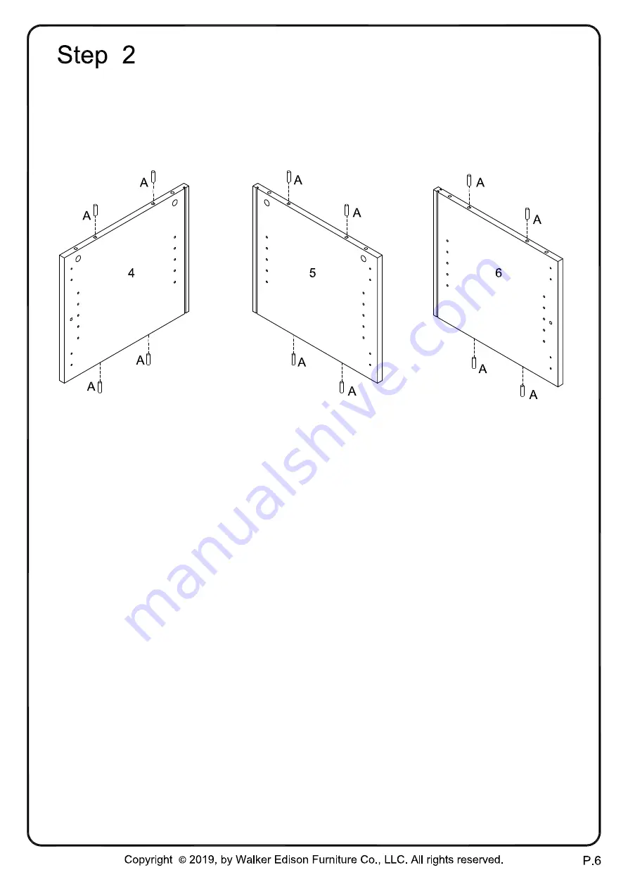 Walker Edison W52ARLO Assembly Instructions Manual Download Page 6