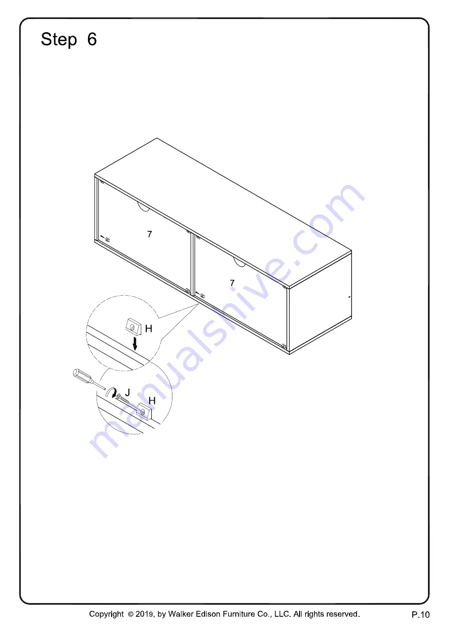 Walker Edison W52ARLO Assembly Instructions Manual Download Page 10