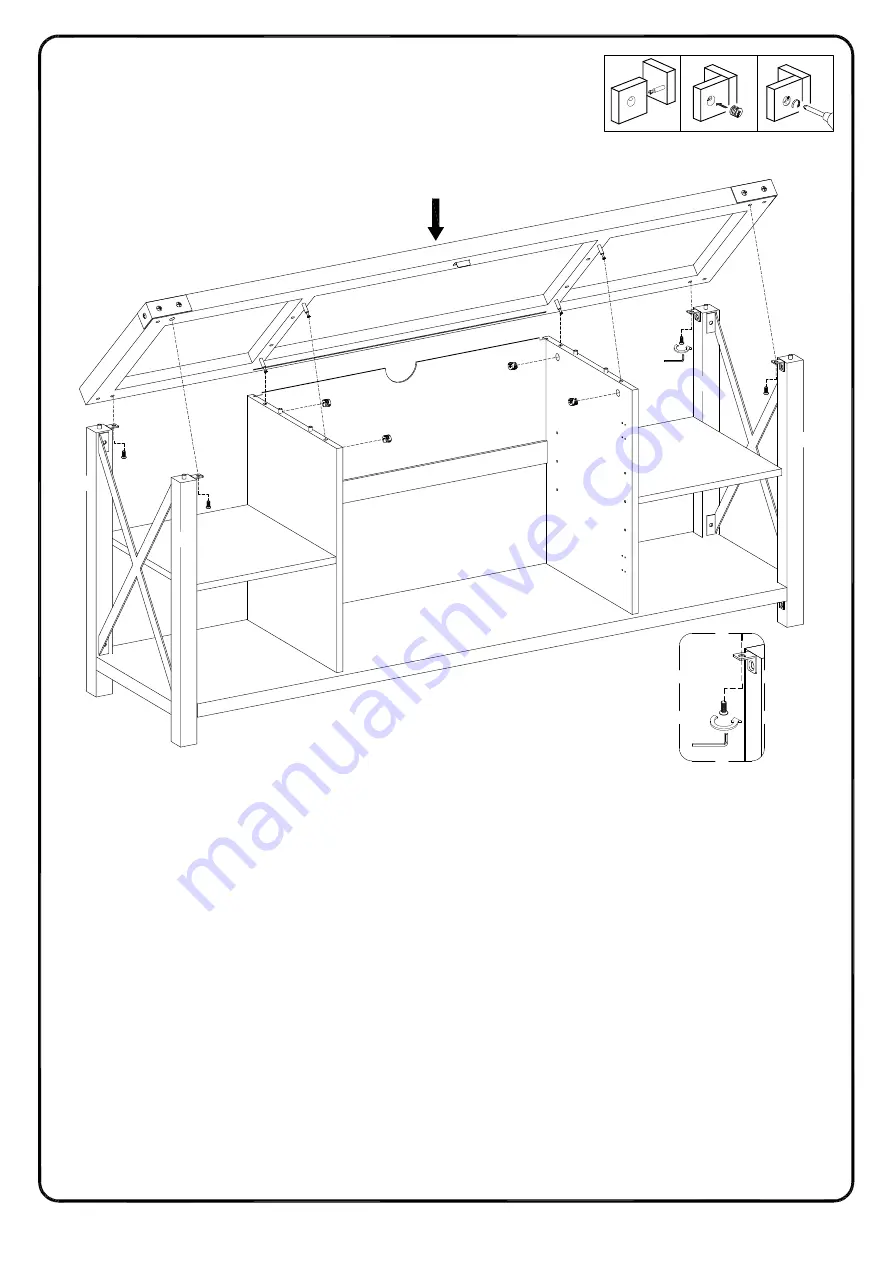 Walker Edison W60MX2D Assembly Instructions Manual Download Page 17