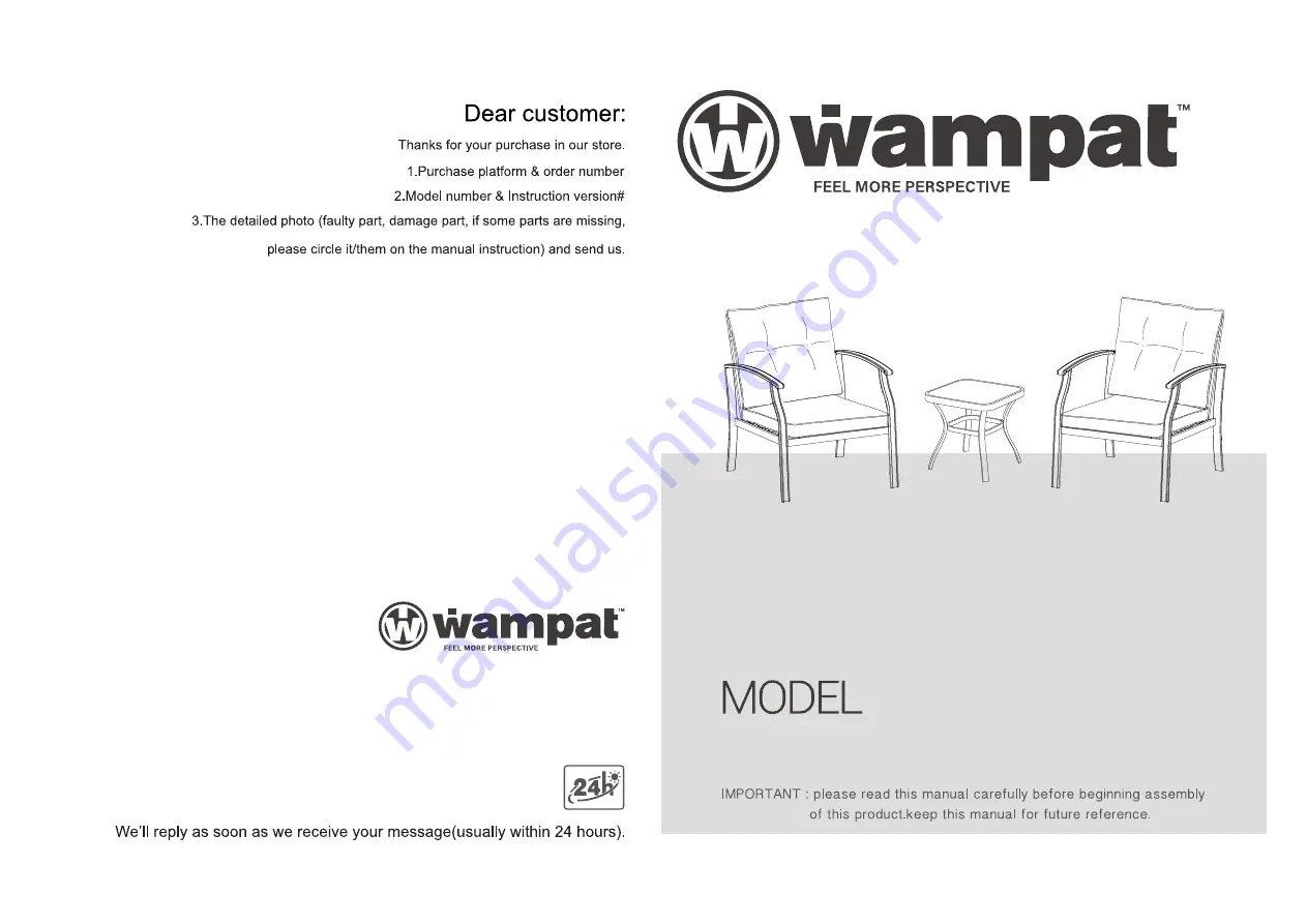 Wampat D01C1081 Assembly Instructions Manual Download Page 1