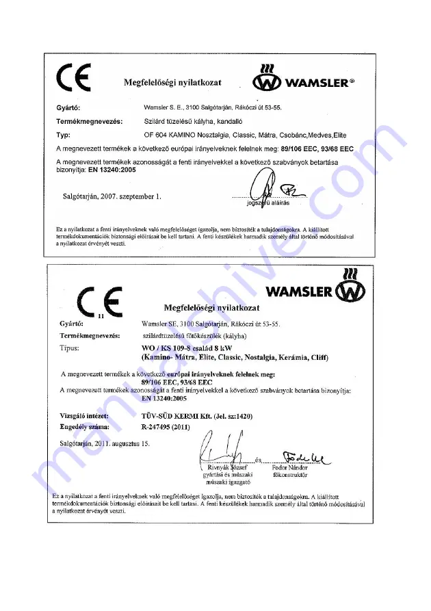 Wamsler BULLY User Instruction Download Page 110