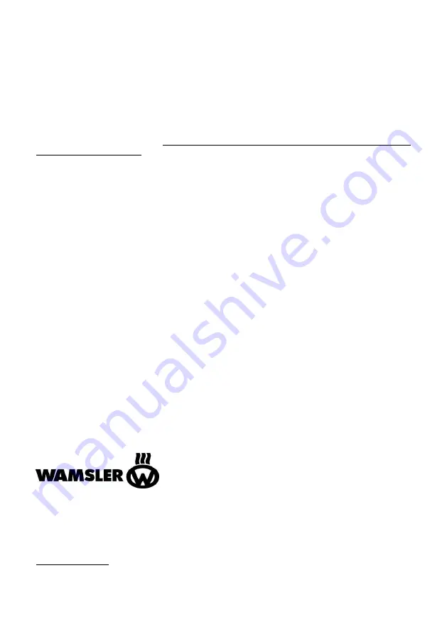 Wamsler K 118 Instructions For Installation And Use Manual Download Page 23