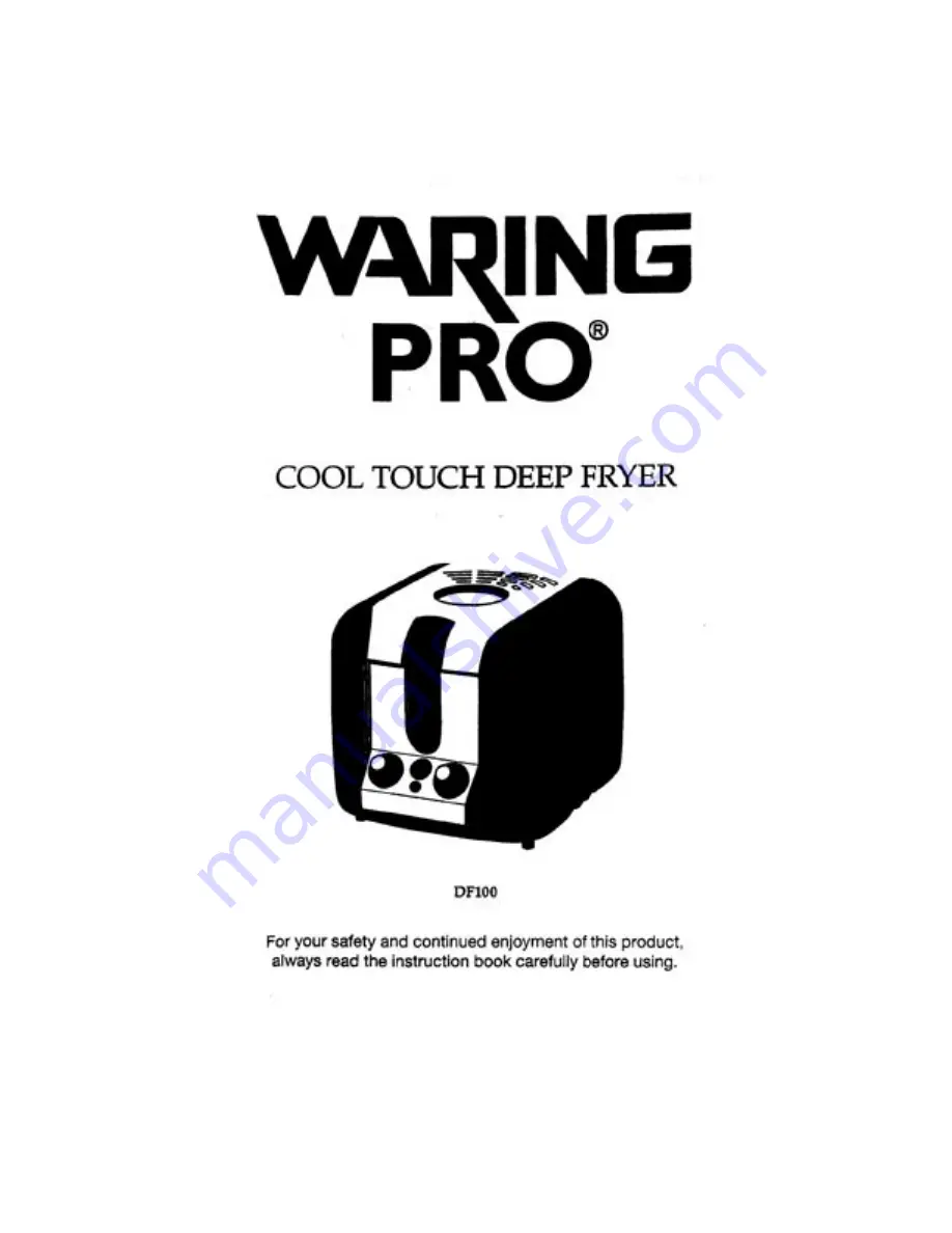 Waring DF100 Manual Download Page 1