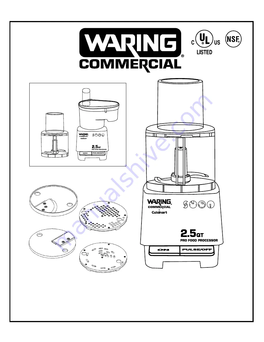 Waring FP25 Скачать руководство пользователя страница 1