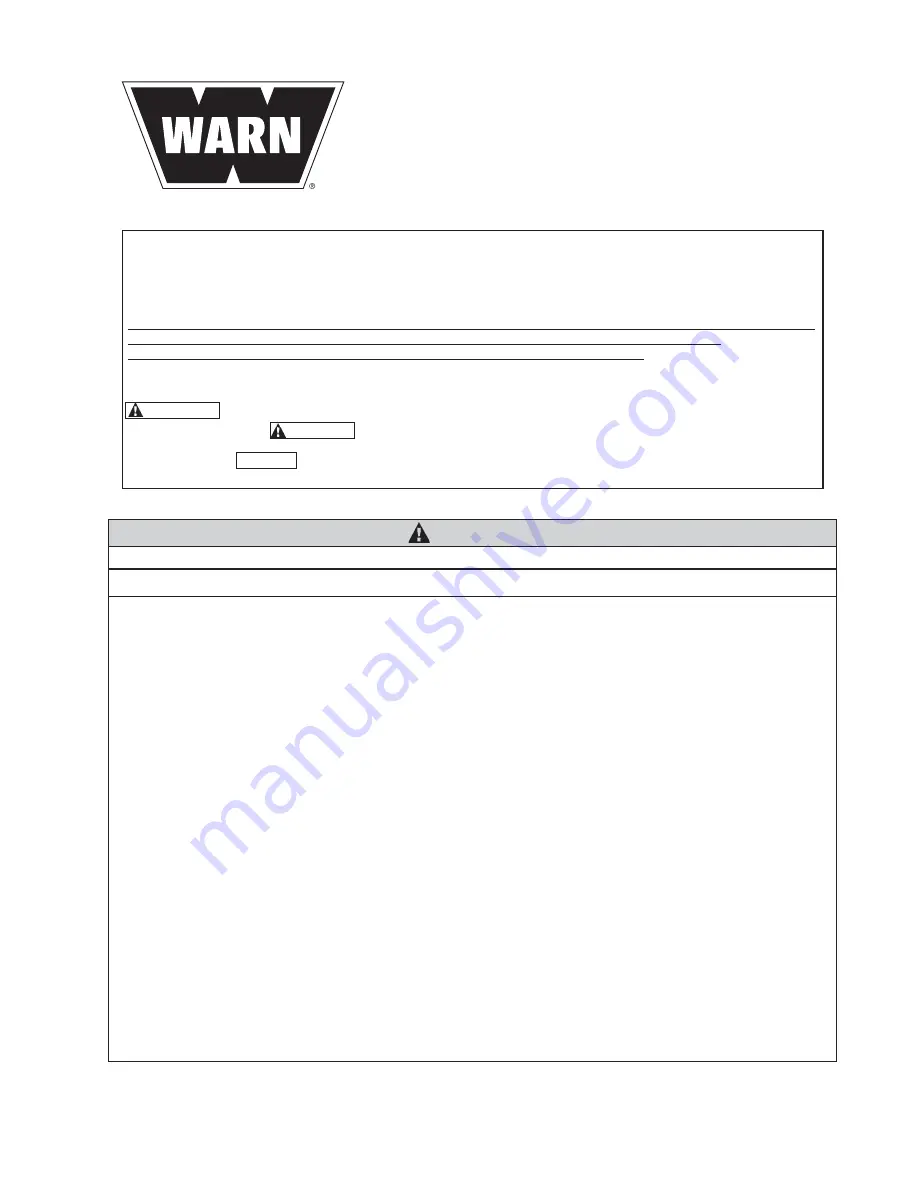 Warn 70880 Installation Instructions Download Page 1