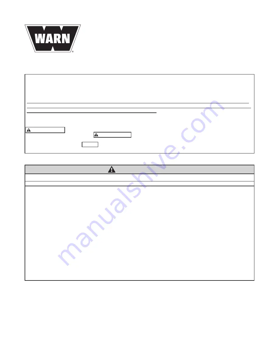 Warn ProVantage 79958 Installation Instructions Manual Download Page 9