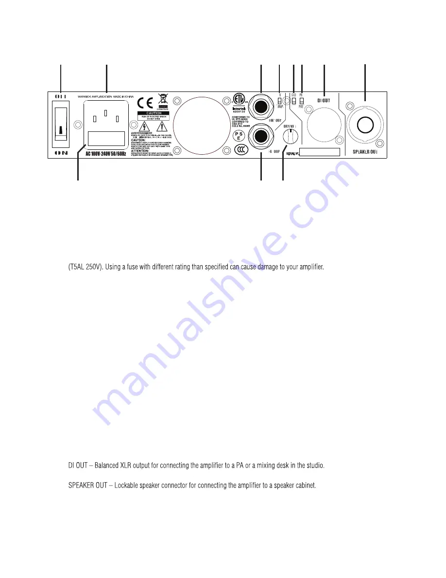 Warwick LWA 500 Owner'S Manual Download Page 9