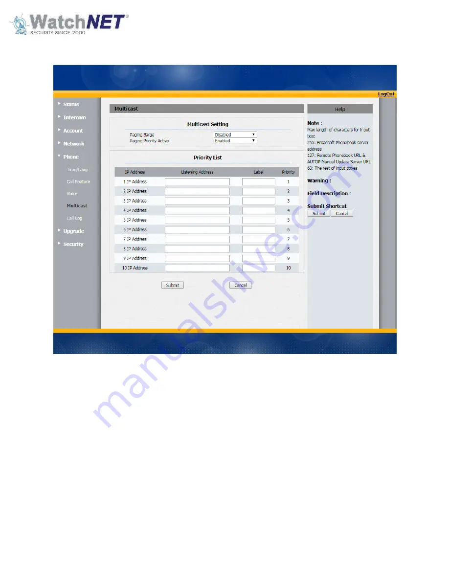 WatchNet AVC-DS1 Manual Download Page 25