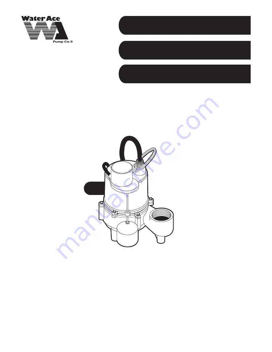 Water Ace R4W Owner'S Manual Download Page 1