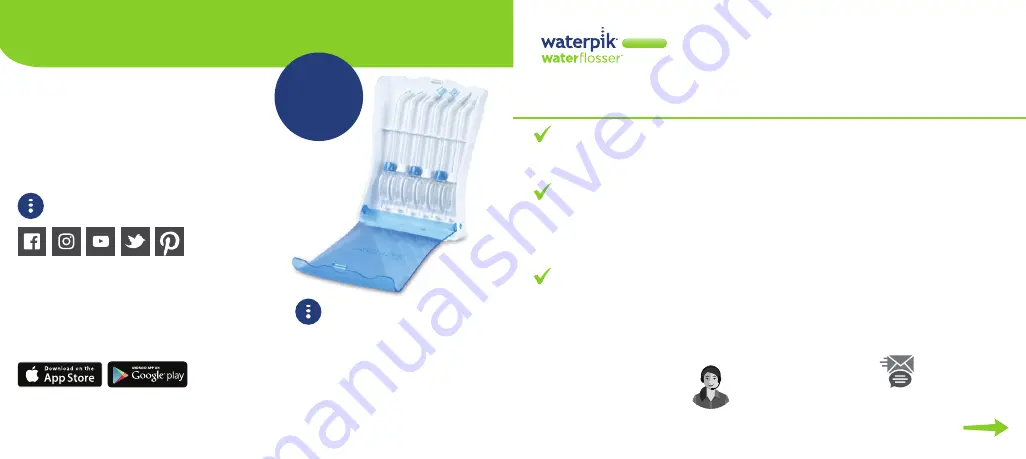 Waterpik Water Flosser WP-260 Quick Start Manual Download Page 1