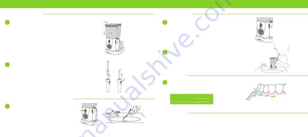 Waterpik Water Flosser WP-260 Quick Start Manual Download Page 2