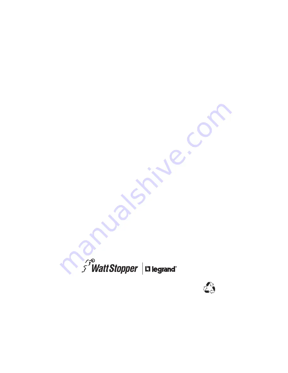 Watt Stopper UT-300-1 Installation Instructions Manual Download Page 13