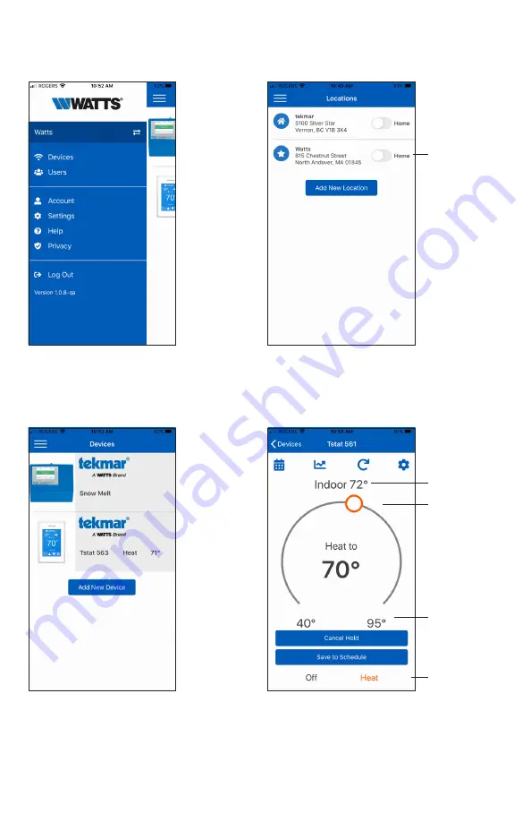 Watts Tekmar WiFi Thermostat 561 Installation Manual Download Page 20