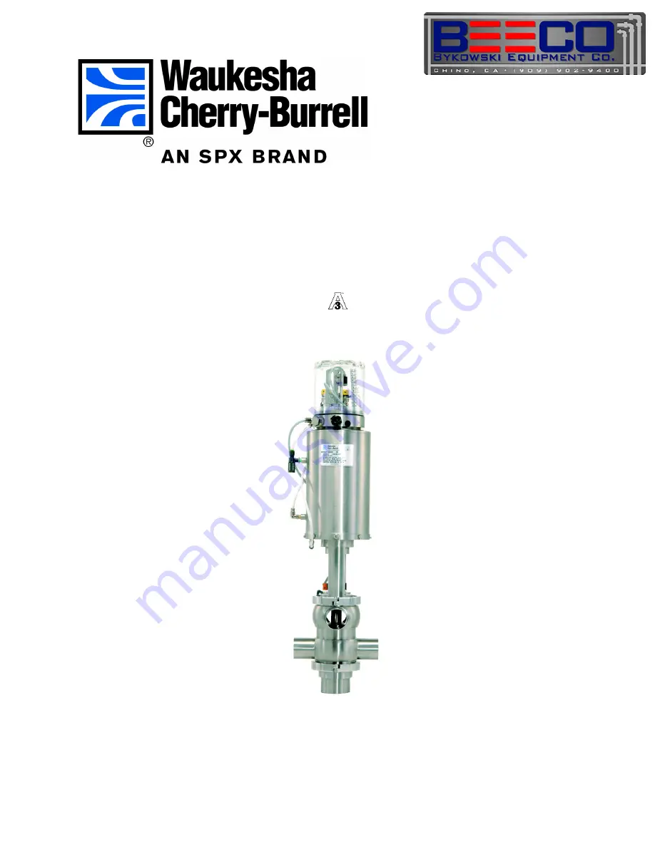 Waukesha Cherry-Burell W75RS PMO Operation And Maintenance Manual Download Page 1