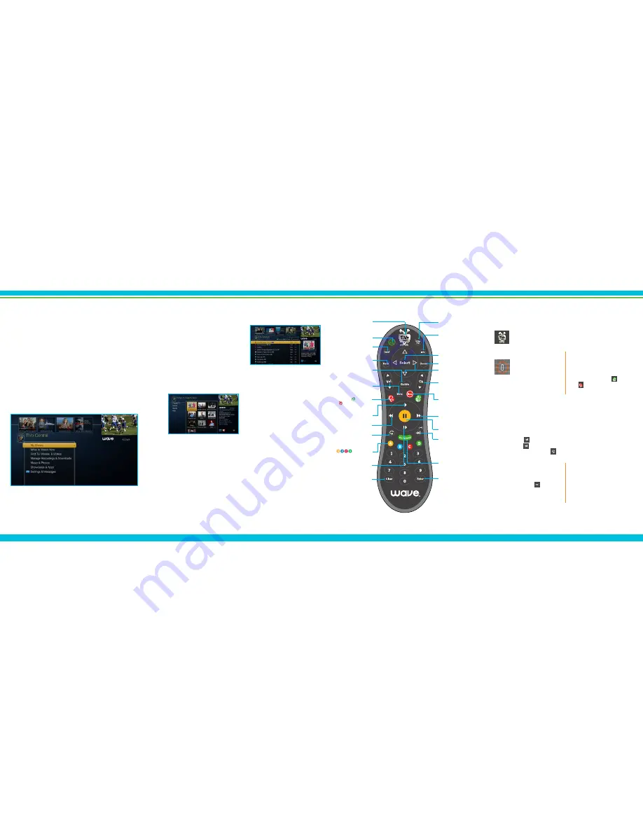 Wave TiVo Quick Reference Manual Download Page 2