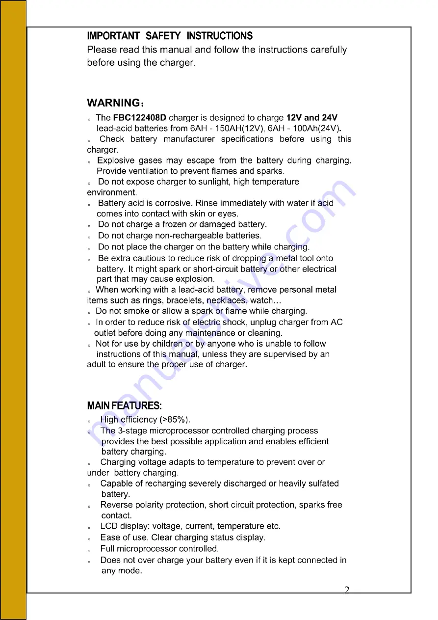 WBT SUMO UNI LIFT User And Safety Manual Download Page 12