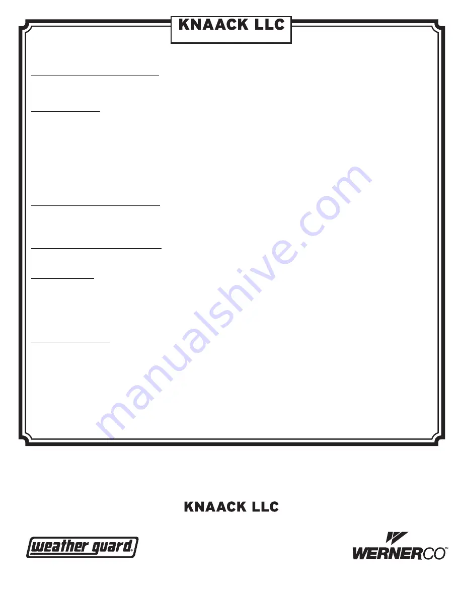 Weather Guard 644-X-01 Operator'S Manual Download Page 15