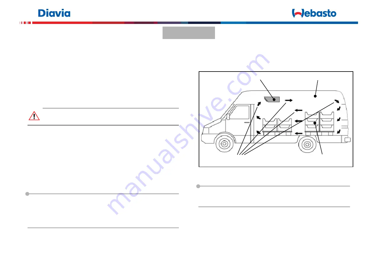 Webasto DIAVIA FRIGO ROLLE Instructions For Use And Maintanence Download Page 8