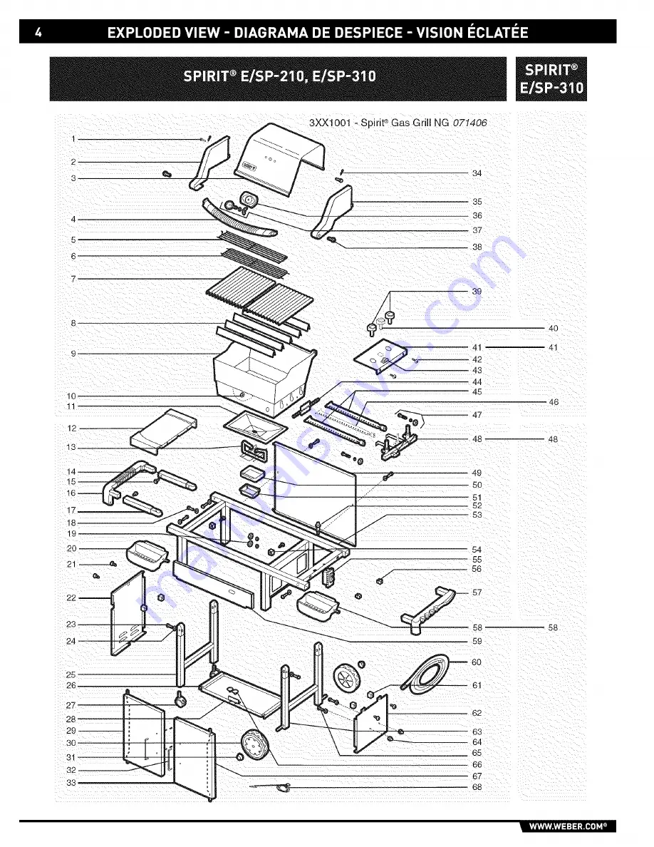 Weber Spirit E-310 Owner'S Manual Download Page 4