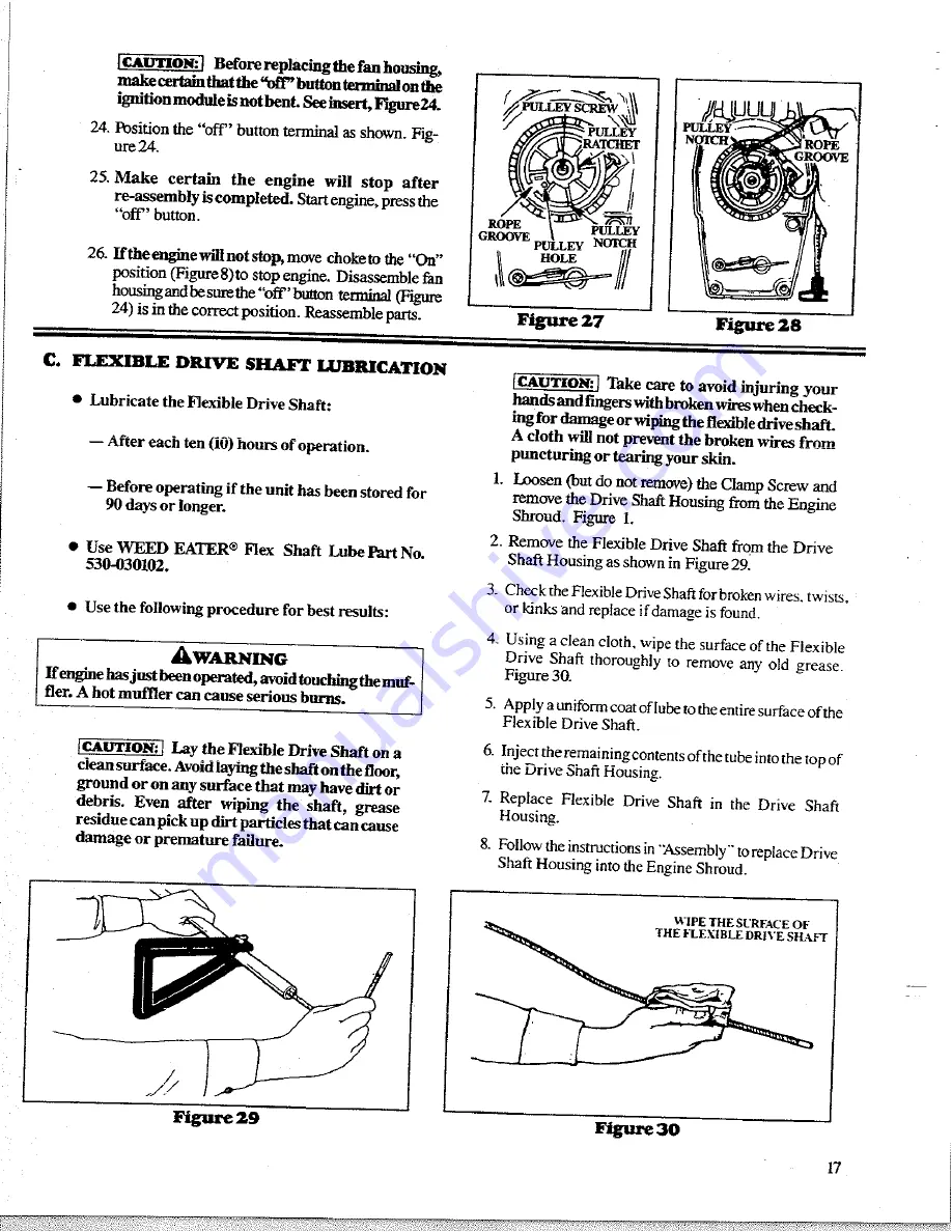 Weed Eater 1400T Operator'S Manual Download Page 17