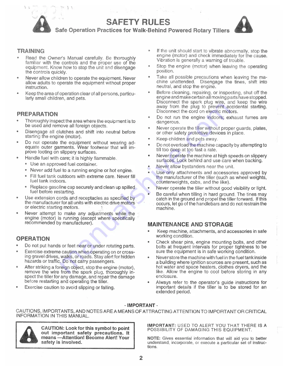 Weed Eater HDF550A Owner'S Manual Download Page 2