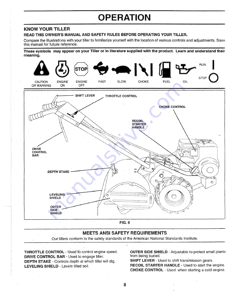 Weed Eater VIP HDR500D Owner'S Manual Download Page 8