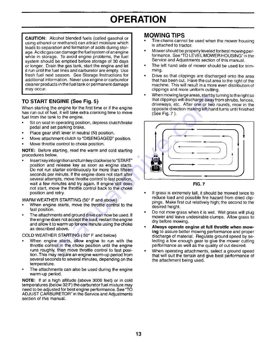 Weed Eater WE1338A Owner'S Manual Download Page 13