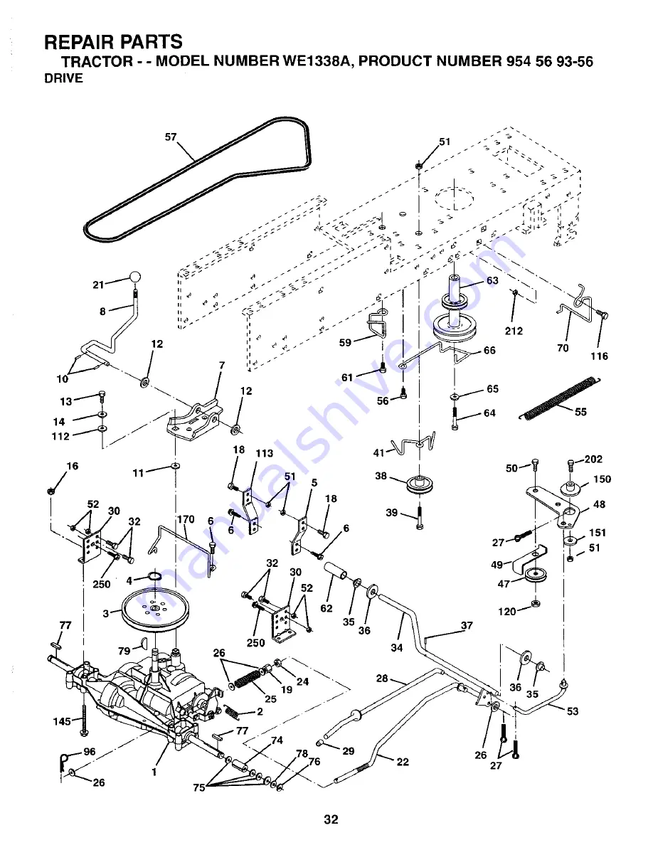 Weed Eater WE1338A Owner'S Manual Download Page 32