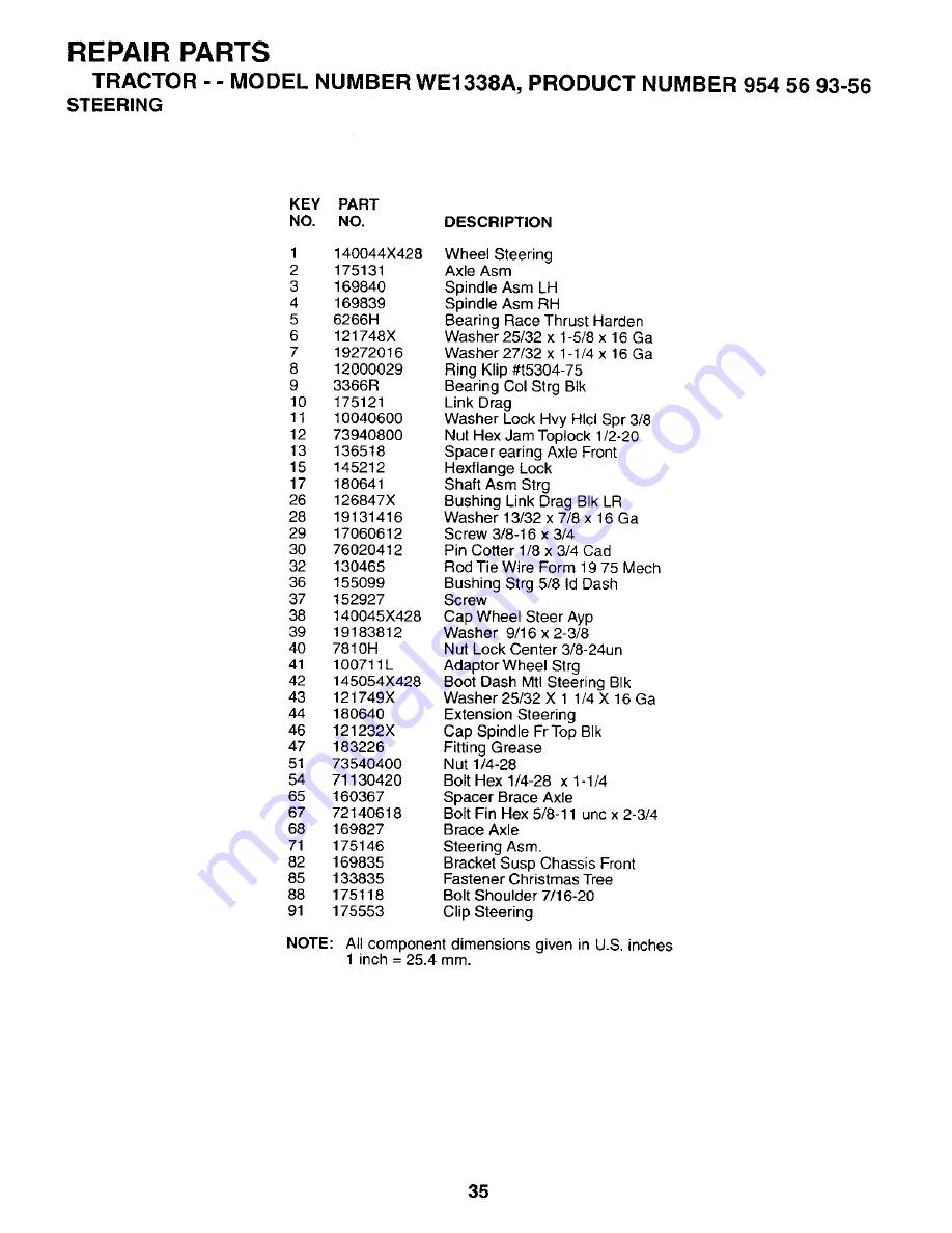 Weed Eater WE1338A Owner'S Manual Download Page 35