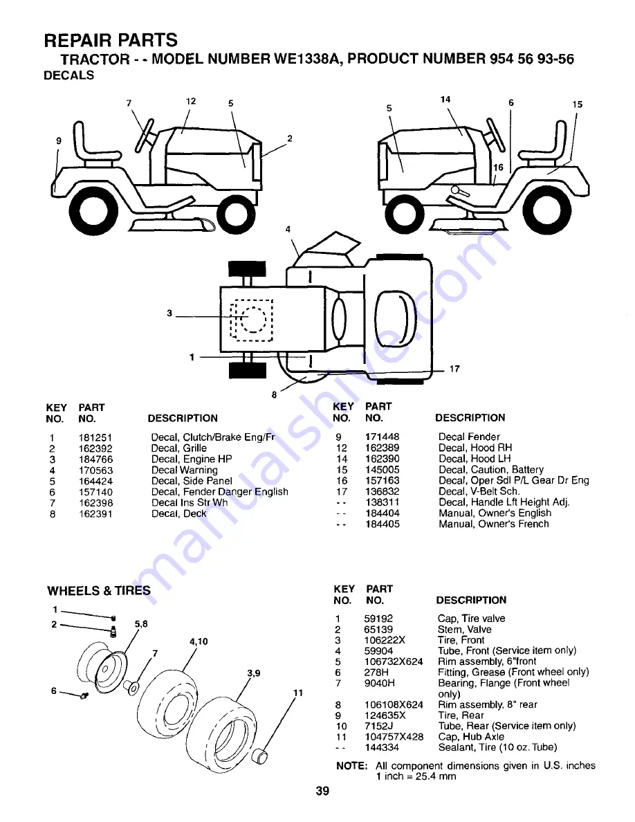 Weed Eater WE1338A Owner'S Manual Download Page 39