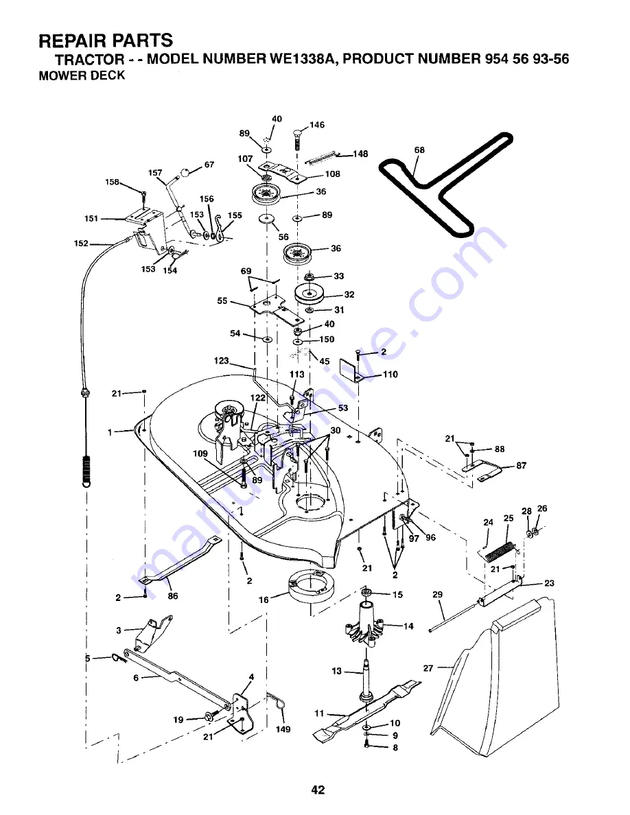 Weed Eater WE1338A Owner'S Manual Download Page 42