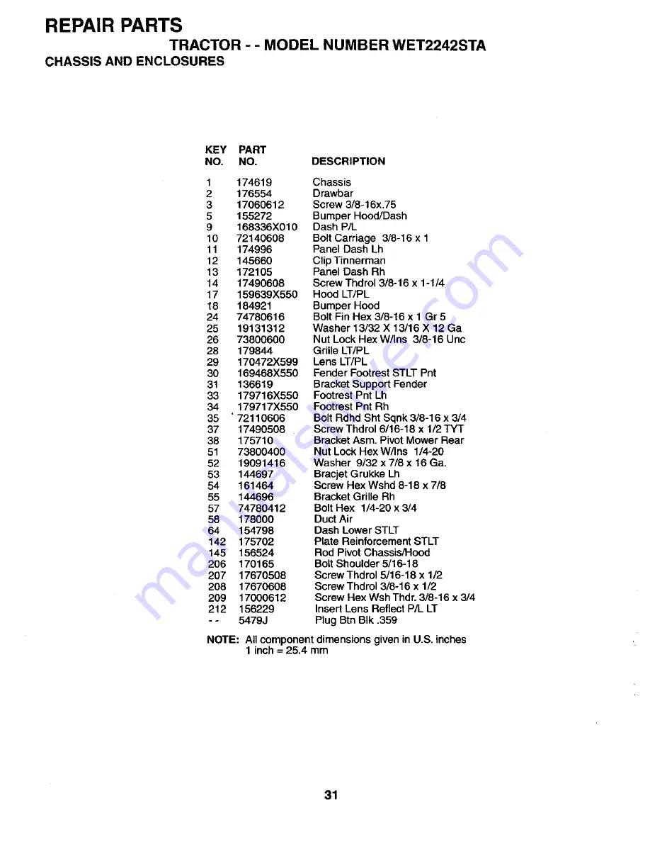 Weed Eater WET2242STA Owner'S Manual Download Page 31