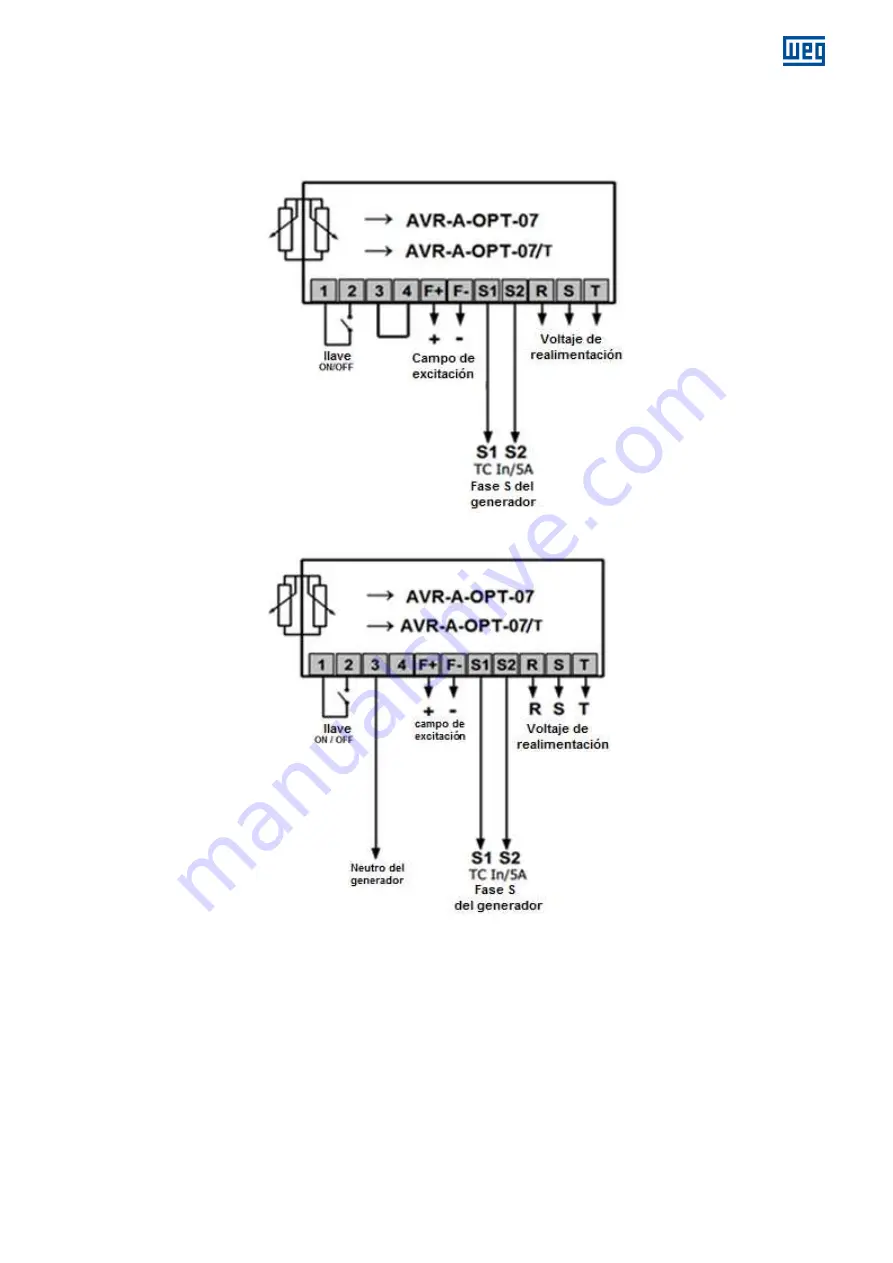 WEG AVR-A-OPT-07 Installation, Operation And Maintenance Manual Download Page 37