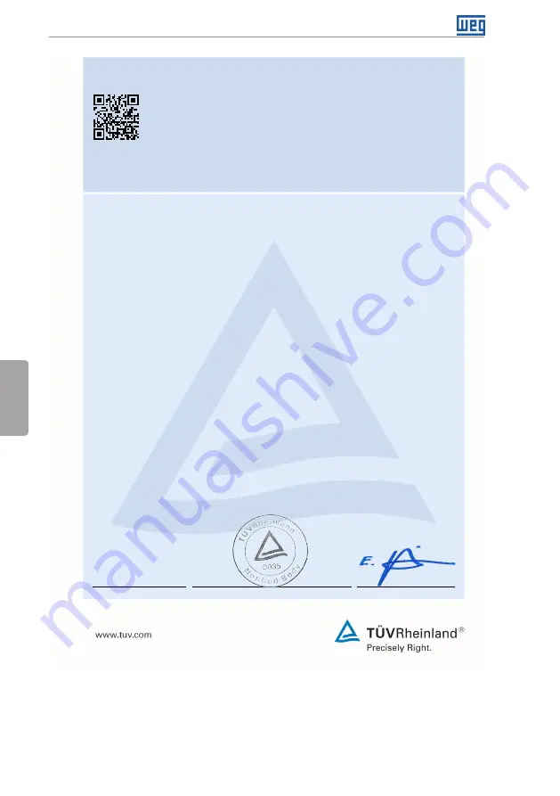 WEG CFW500 Series Safety Manual Download Page 37