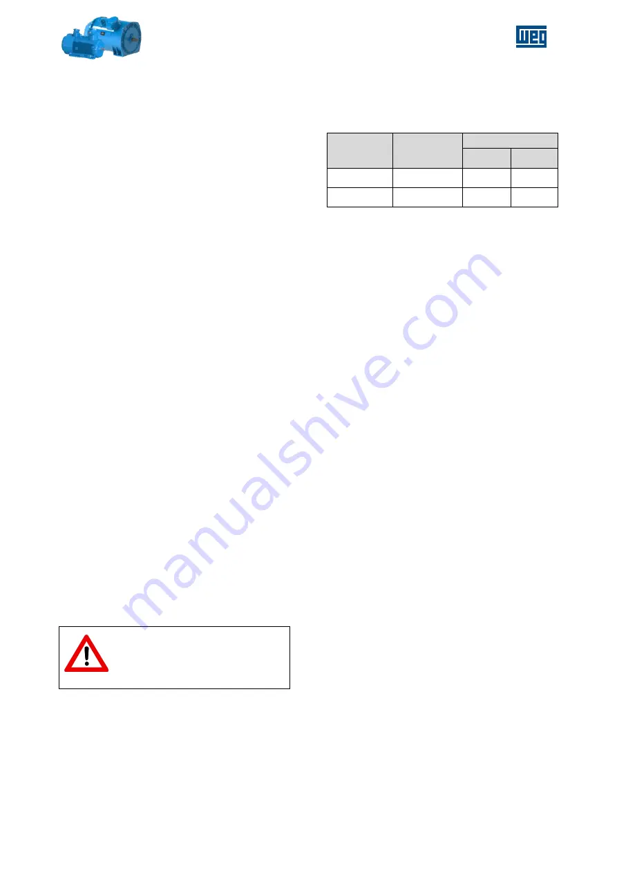 WEG W22Xdb C 315 Installation, Operation And Maintenance Manual Download Page 47