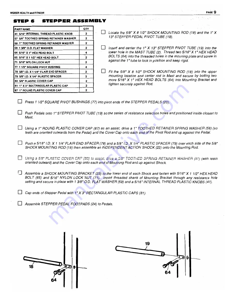 Weider 114-2 Скачать руководство пользователя страница 10